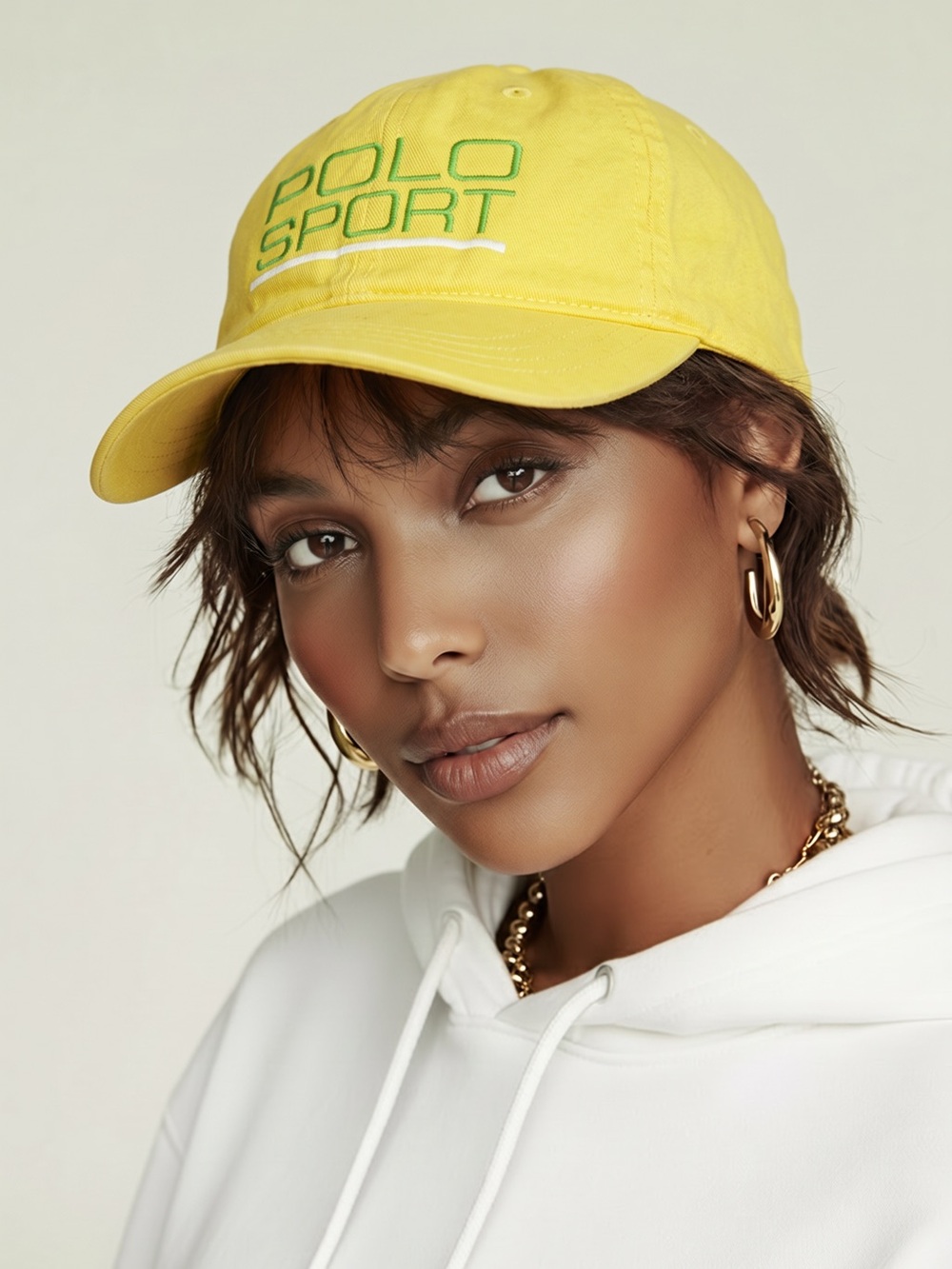 Vintage 90’s Ralph Lauren Yellow 'Polo Sport' Embroidered Baseball Hat